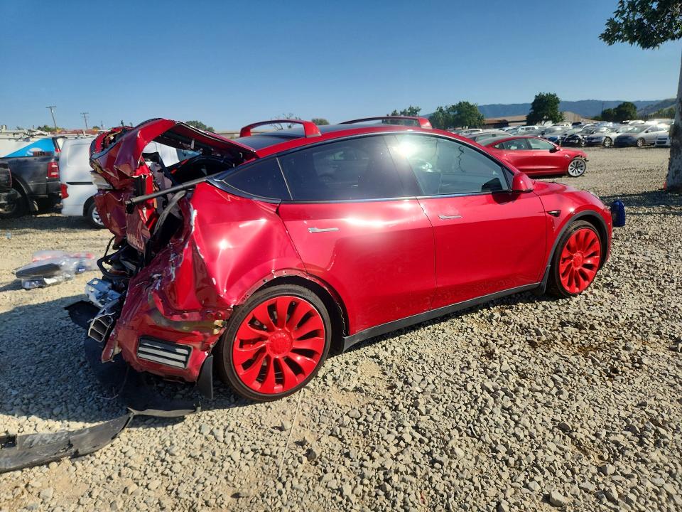 2023 Tesla Model y VIN 7SAYGDEF8PF740879 COPART salvage auction — REAR END, Ca - Salvage Certificate, sold $5,200 on 2026-07-14 (photo 3)