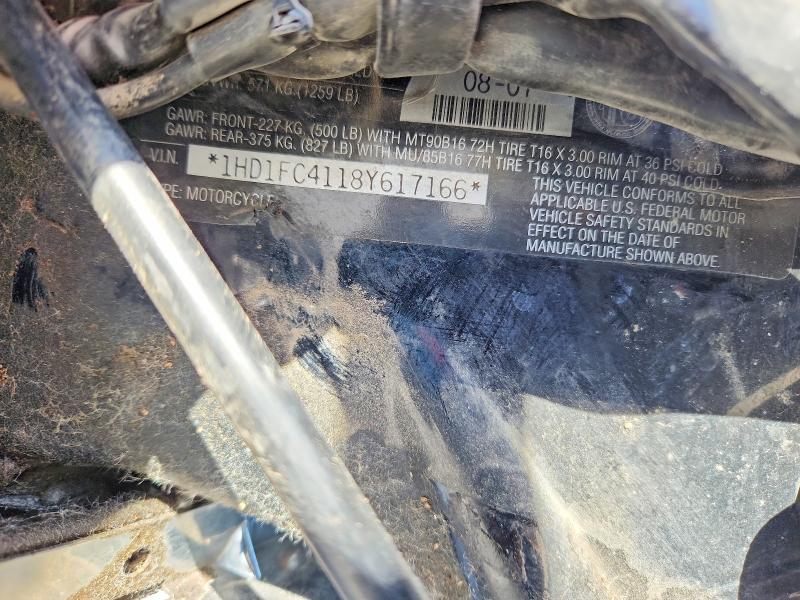 2008 Harley-davidson Fl VIN 1HD1FC4118Y617166 COPART salvage auction — HAIL, Wy - Certificate Of Title, sold $2,000 on 2026-07-02 (photo 9)