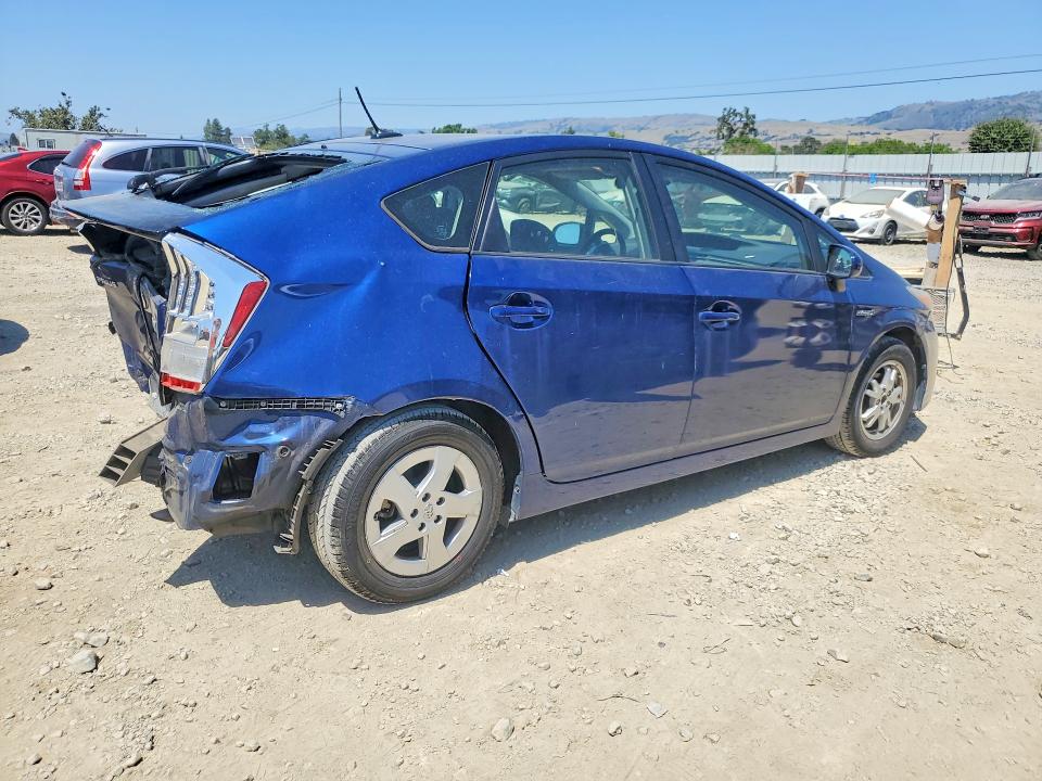 2011 Toyota Prius VIN JTDKN3DU7B0296176 COPART salvage auction — REAR END, Ca - Salvage Certificate, sold $800 on 2026-07-09 (photo 3)