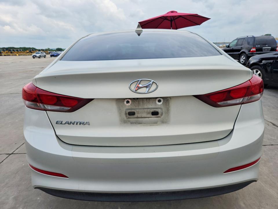 2017 Hyundai Elantra VIN KMHD84LF8HU382862 COPART salvage auction — HAIL, Tx - Salvage Vehicle Title, sold $1,750 on 2026-07-06 (photo 6)