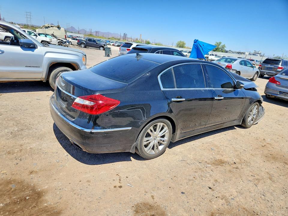 2012 Hyundai Genesis VIN KMHGC4DD8CU202006 COPART salvage auction — FRONT END, Az - Cert Of Title - Salvage, sold $175 on 2026-07-06 (photo 3)