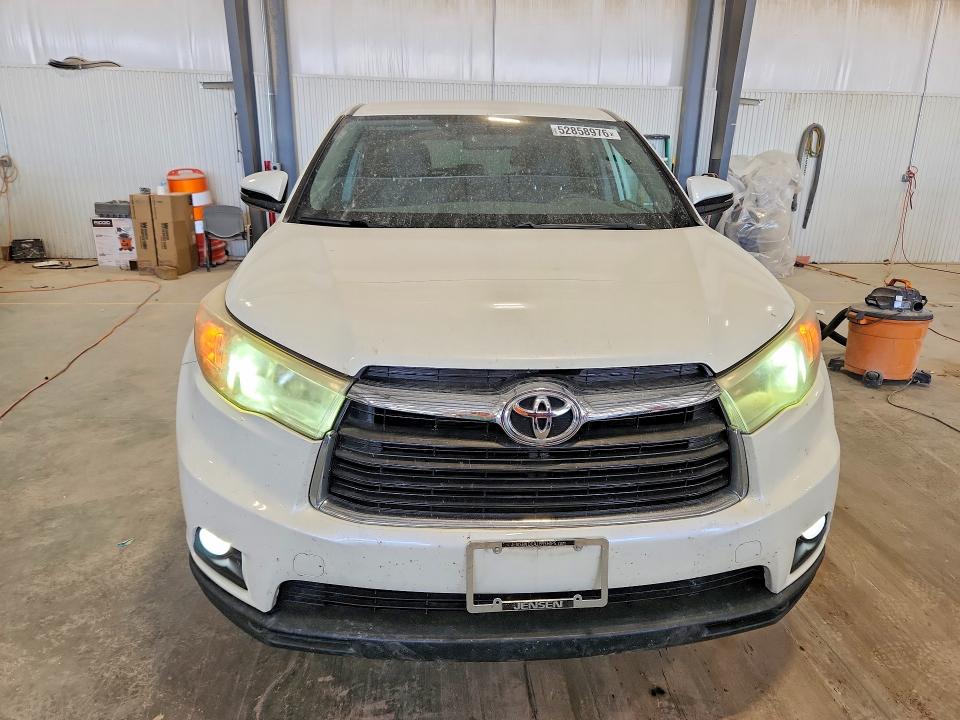2016 Toyota Highlander VIN 5TDBKRFH9GS251160 COPART salvage auction — HAIL, Mn - Cert Of Title-Salvage, sold $5,800 on 2026-07-28 (photo 5)