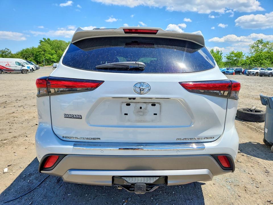 2022 Toyota Highlander VIN 5TDFZRBH7NS193100 COPART salvage auction — FRONT END, Md - Cert Of Salvage > 75% Damage, sold $3,600 on 2026-07-09 (photo 6)