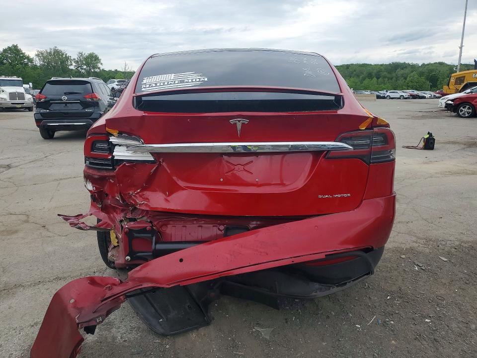 2020 Tesla Model x VIN 5YJXCBE28LF298315 COPART salvage auction — REAR END, Nj - Cert Of Title-Salvage, sold $7,800 on 2026-07-30 (photo 6)