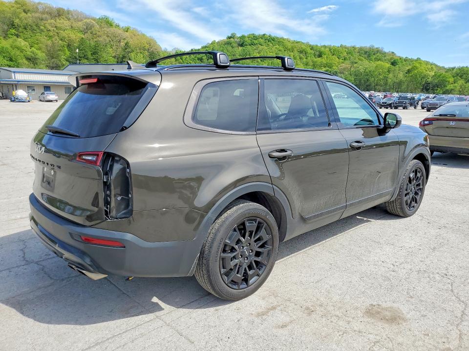 2022 Kia Telluride VIN 5XYP5DHC4NG253278 COPART salvage auction — REAR END, PA - CERTIFICATE OF SALVAGE, sold $11,600 on 2026-07-02 (photo 3)