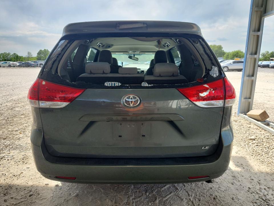 2014 Toyota VIN 5TDKK3DC6ES476766 COPART salvage auction — HAIL, Salvage Title, sold $150 on 2026-07-21 (photo 6)