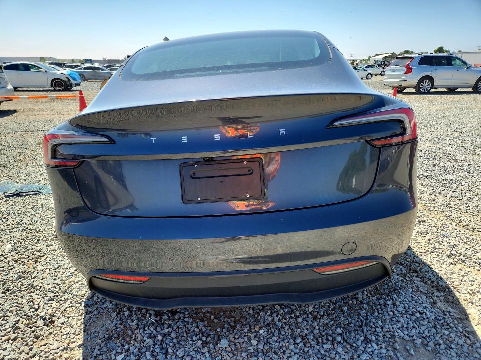 2025 Tesla Model 3 VIN 5YJ3E1EA3SF027428 COPART salvage auction — FRONT END, Ca - Salvage Certificate, sold $12,200 on 2026-07-28 (photo 6)