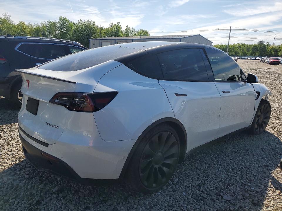 2022 Tesla Model y VIN 7SAYGDEF3NF461059 COPART salvage auction — FRONT END, MA - CERT OF TITLE-SALVAGE (P), sold $12,100 on 2026-07-22 (photo 3)