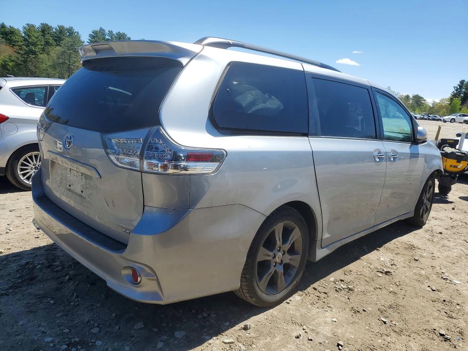 2015 Toyota Sienna VIN 5TDXK3DC2FS686899 COPART salvage auction — FRONT END, Ma - Cert Of Title-Reconstrctd Coll, sold $3,550 on 2026-07-09 (photo 3)
