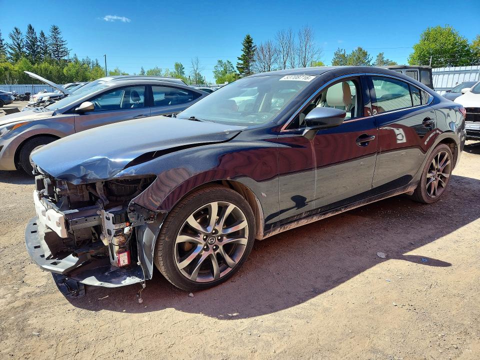 2016 Mazda 6 VIN JM1GJ1W53G1407383 COPART salvage auction — FRONT END, On - Permit No Brand - Unfit, sold $225 on 2026-07-28 (photo 1)