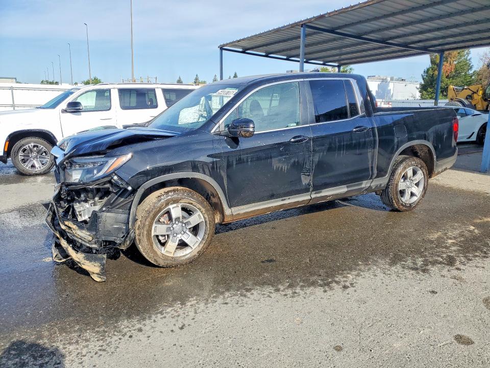 2025 Honda Ridgeline VIN 5FPYK3F57SB038628 COPART salvage auction — FRONT END, Ca - Non-Repairable Vehicle Cert, sold $6,200 on 2026-07-27 (photo 1)