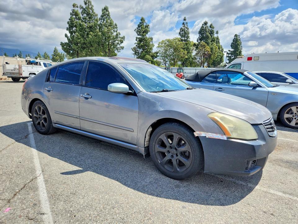 2007 Nissan Maxima VIN 1N4BA41E27C843784 COPART salvage auction — FRONT END, Ca - Salvage Certificate, sold $325 on 2026-07-09 (photo 4)