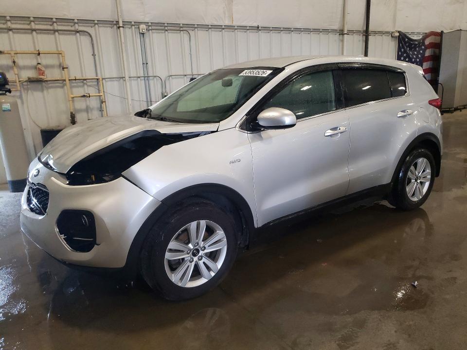 2018 Kia Sportage VIN KNDPMCACXJ7448784 COPART salvage auction — FRONT END, Mn - Cert Of Title-Salvage, sold $775 on 2026-07-27 (photo 1)