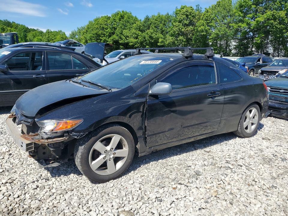 2007 Honda Civic VIN 2HGFG12817H547607 COPART salvage auction — FRONT END, Ma - Cert Of Title-Reconstrctd Coll, sold $400 on 2026-07-06 (photo 1)