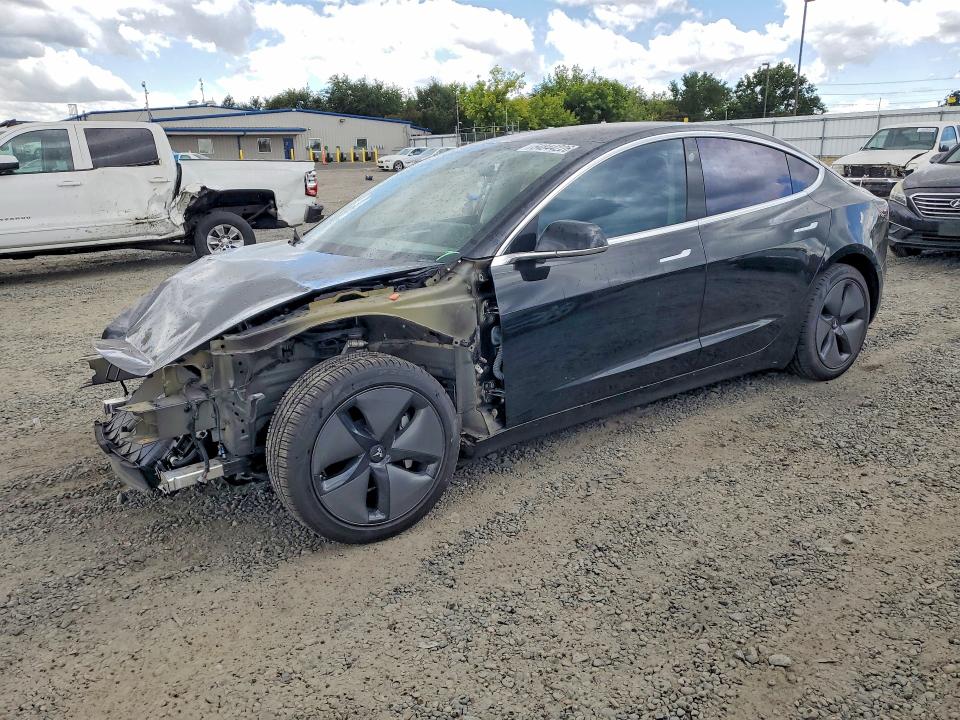 2018 Tesla Model 3 VIN 5YJ3E1EA3JF123350 COPART salvage auction — FRONT END, Ca - Salvage Certificate, sold $4,450 on 2026-07-02 (photo 1)