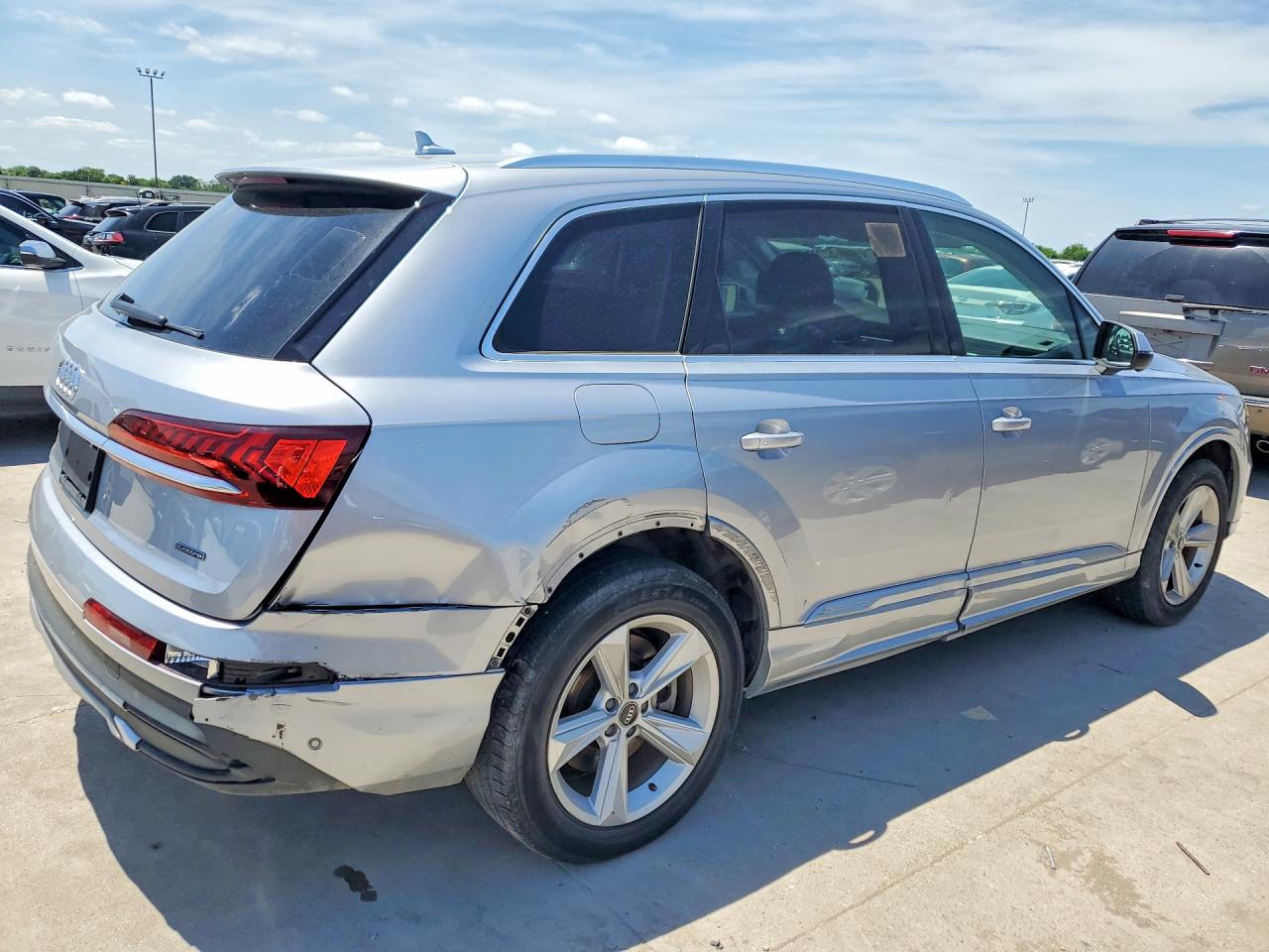 2021 Audi Q7 VIN WA1AJAF72MD014339 COPART salvage auction — Rear End, TX - CERTIFICATE OF TITLE (P), sold $15,500 on 2026-07-08 (photo 3)