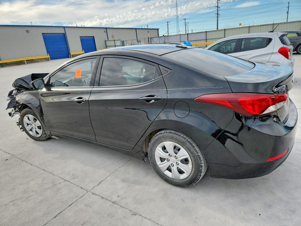 2016 Hyundai Elantra VIN KMHDH4AE8GU636532 COPART salvage auction — FRONT END, Tx - Salvage Vehicle Title, sold $300 on 2026-07-31 (photo 2)