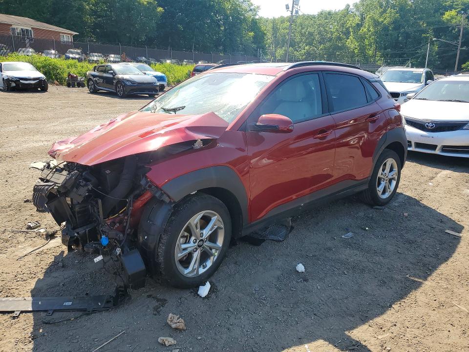 2023 Hyundai Kona VIN KM8K3CAB6PU032872 COPART salvage auction — FRONT END, Md - Cert Of Salvage > 75% Damage, sold $1,600 on 2026-07-28 (photo 1)