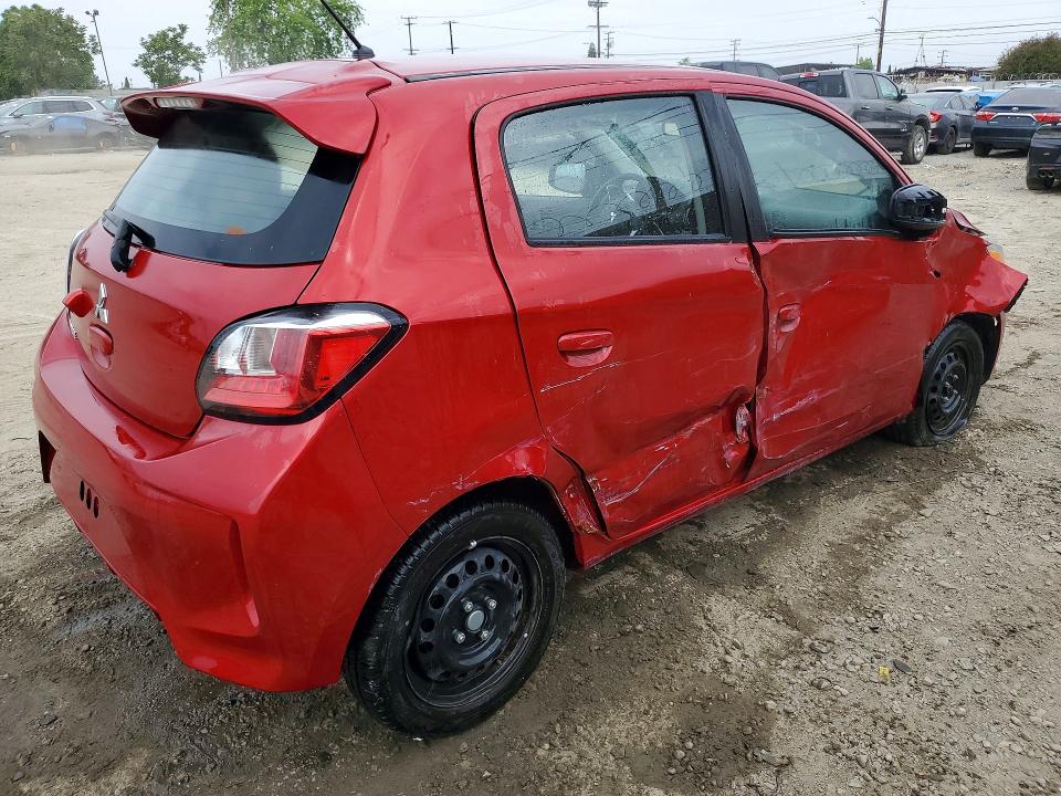 2024 Mitsubishi Mirage VIN ML32AUHJ2RH017782 COPART salvage auction — SIDE, CA - SALVAGE CERTIFICATE, sold $2,800 on 2026-07-13 (photo 3)