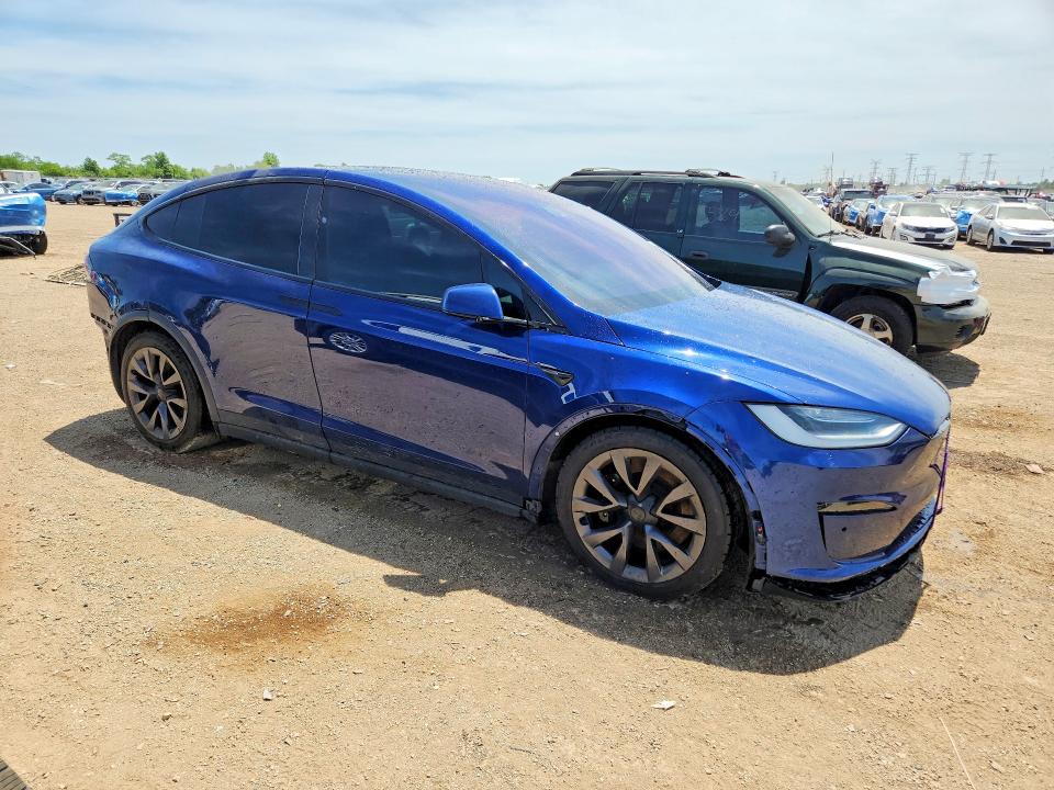 2022 Tesla Model x VIN 7SAXCBE67NF332253 COPART salvage auction — REAR END, Il - Salvage Certificate, sold $23,300 on 2026-07-28 (photo 4)