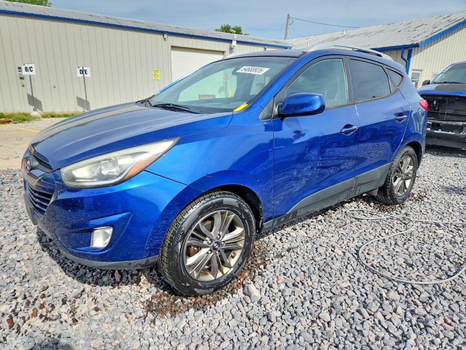 2014 Hyundai Tucson VIN KM8JU3AG3EU923137 COPART salvage auction — FRONT END, Il - Salvage Certificate, sold $925 on 2026-07-20 (photo 1)