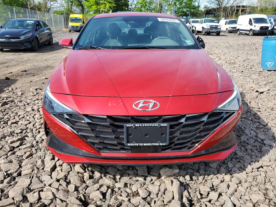 2022 Hyundai Elantra VIN 5NPLN4AG2NH056114 COPART salvage auction — FRONT END, Pa - Certificate Of Salvage, sold $5,100 on 2026-07-08 (photo 5)
