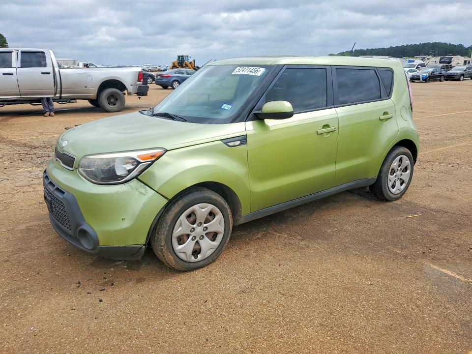 2014 Kia Soul VIN KNDJN2A28E7712787 COPART salvage auction — FRONT END, TX - SALVAGE VEHICLE TITLE, sold $1,300 on 2026-07-13 (photo 1)