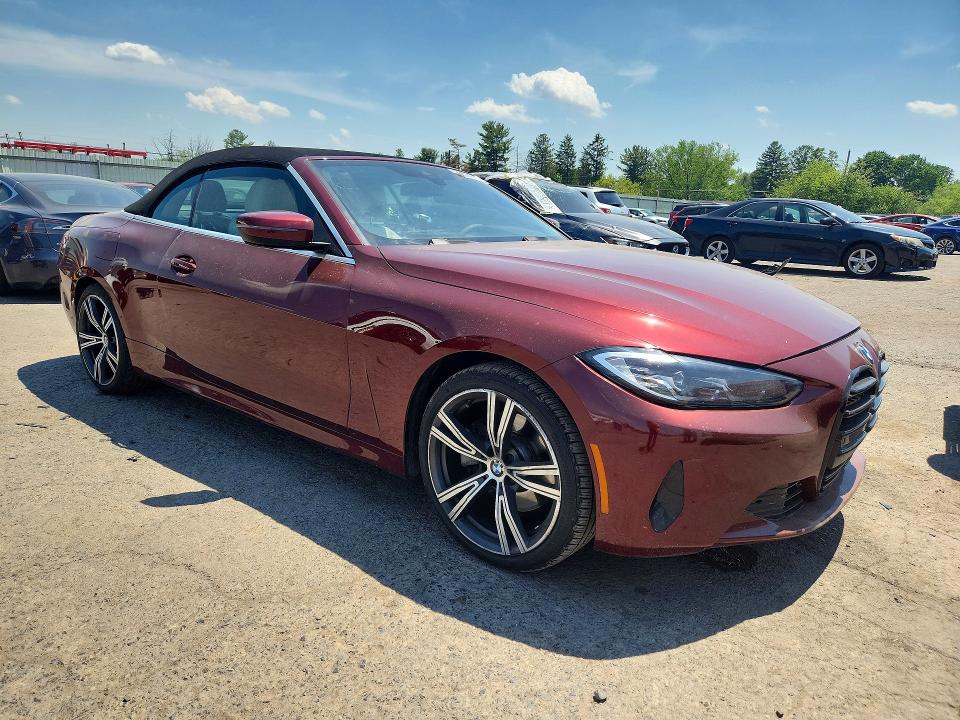 2022 BMW 4 series VIN WBA23AT08NCK16652 COPART salvage auction — FRONT END, PA - CERT OF TITLE, sold $6,100 on 2026-07-24 (photo 4)