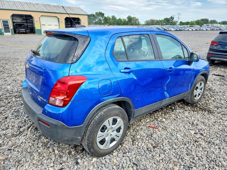 2016 Chevrolet Trax VIN KL7CJKSB7GB760989 COPART salvage auction — FRONT END, Il - Salvage Certificate, sold $1,650 on 2026-07-06 (photo 3)