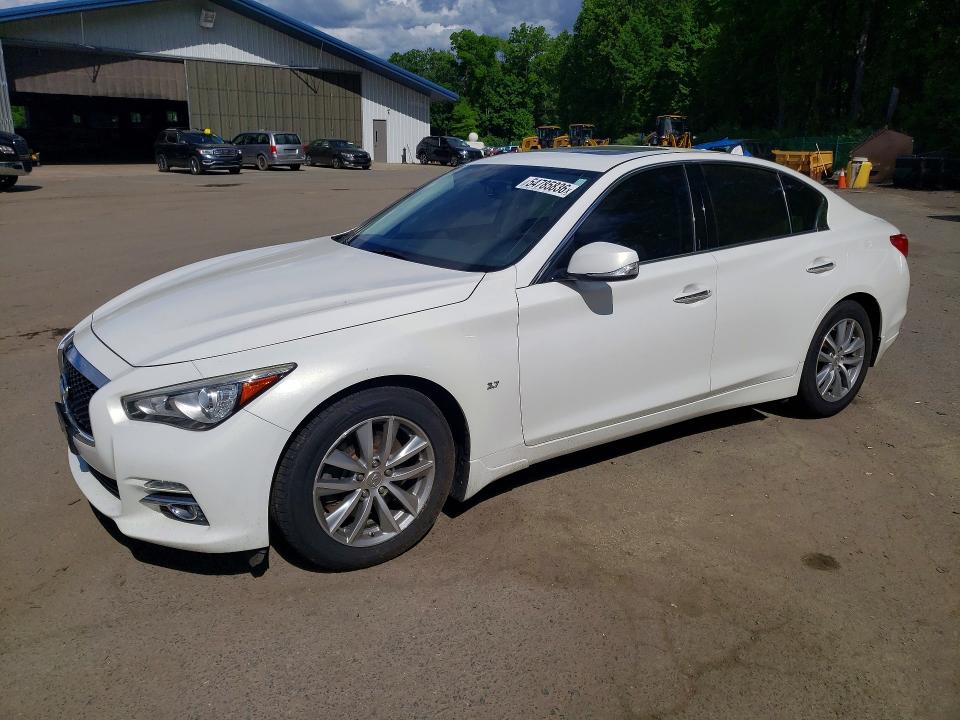 2015 Infiniti Q50 VIN JN1BV7AR1FM412108 COPART salvage auction — SIDE, Ct - Cert Of Title-Salvage, sold $3,750 on 2026-07-09 (photo 1)