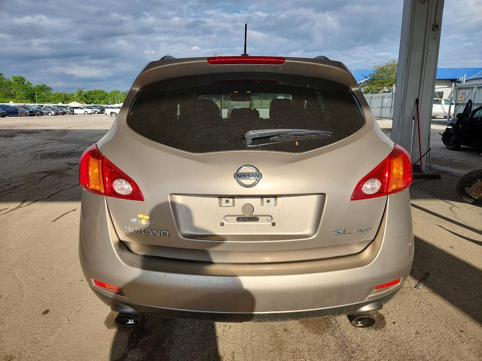 2009 Nissan Murano VIN JN8AZ18WX9W145750 COPART salvage auction — FRONT END, IN - CERT OF TITLE-SALVAGE TITLE, sold $350 on 2026-07-27 (photo 6)