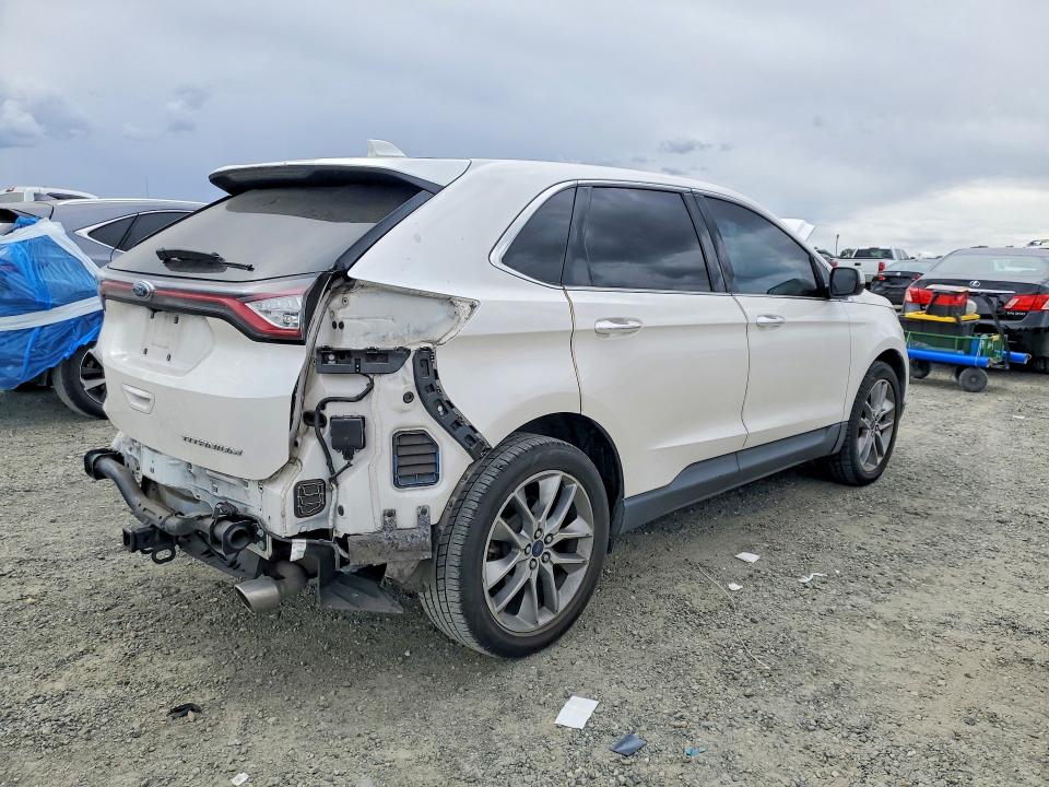2017 Ford Edge VIN 2FMPK3K89HBB43645 COPART salvage auction — REAR END, Ca - Salvage Certificate, sold $3,600 on 2026-07-02 (photo 3)