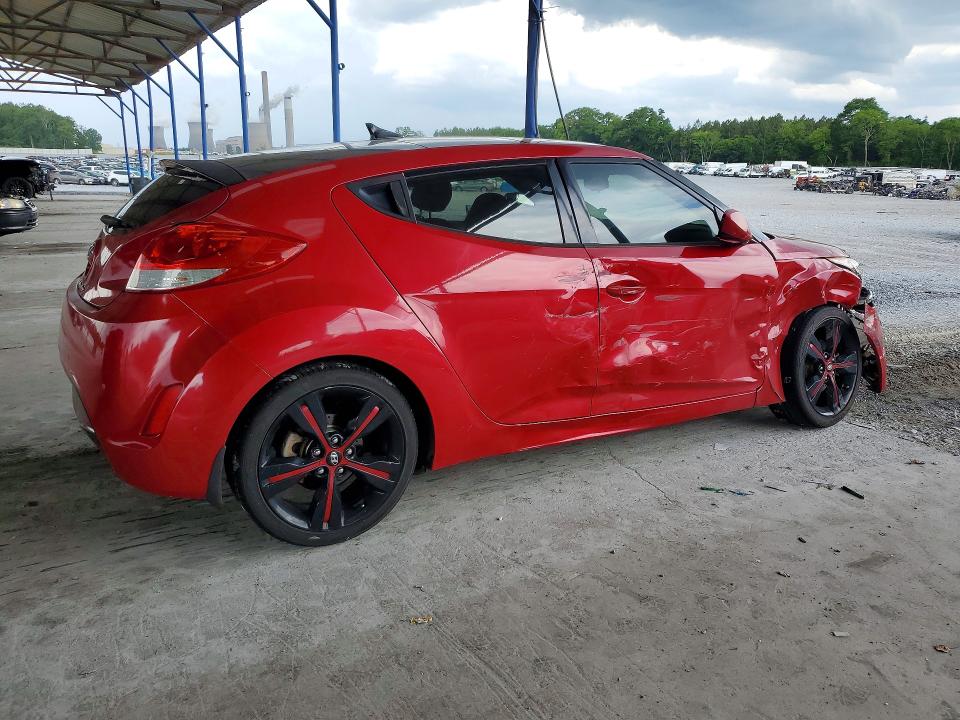 2016 Hyundai Veloster VIN KMHTC6AD3GU253501 COPART salvage auction — FRONT END, Ga - Cert Of Title-Salvage, sold $775 on 2026-07-09 (photo 3)