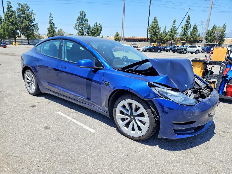 2021 Tesla Model 3 VIN 5YJ3E1EA8MF838516 COPART salvage auction — FRONT END, Ca - Salvage Certificate, sold $6,200 on 2026-07-14 (photo 4)