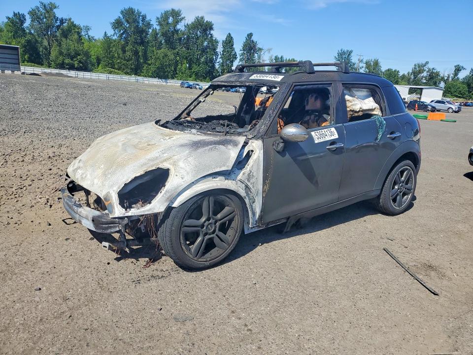 2012 Mini Cooper VIN WMWZC3C53CWL83602 COPART salvage auction — BURN, Or - Salvage Title Certificate, sold $300 on 2026-07-13 (photo 1)
