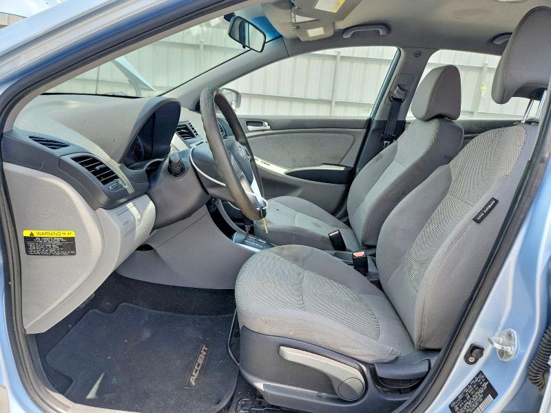 2012 Hyundai Accent VIN KMHCT5AE1CU004899 COPART salvage auction — REAR END, Nc - Salvage Certificate Of Title, sold $475 on 2026-07-29 (photo 7)