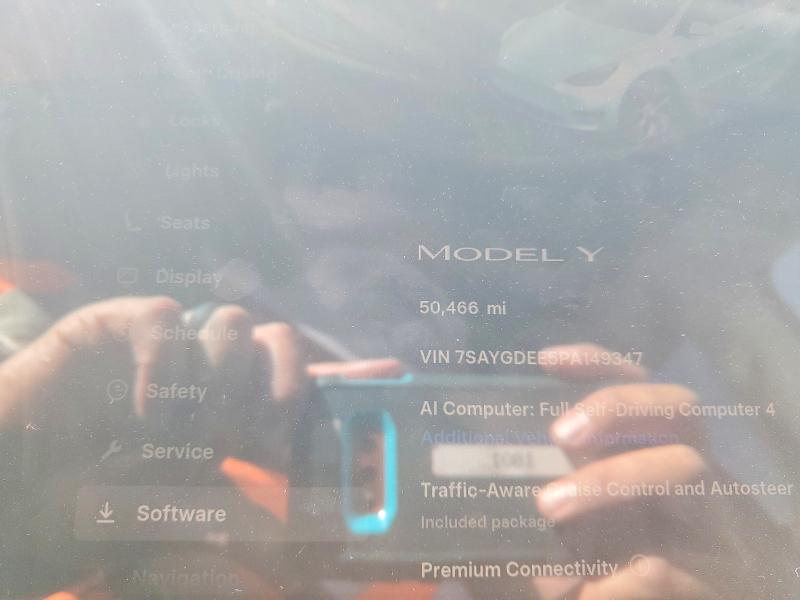 2023 Tesla Model y VIN 7SAYGDEE5PA149347 COPART salvage auction — REAR END, Ca - Salvage Certificate, sold $14,100 on 2026-07-06 (photo 9)