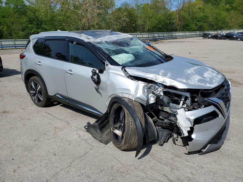 2021 Nissan Rogue VIN JN8AT3CB5MW242588 COPART salvage auction — ROLLOVER, Pa - Certificate Of Salvage, sold $1,650 on 2026-07-16 (photo 4)