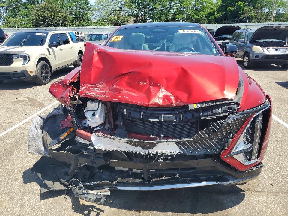 2024 Cadillac Lyriq VIN 1GYKPPRL9RZ108159 COPART salvage auction — FRONT END, Oh - Cert Of Title-Salvage, sold $7,900 on 2026-07-06 (photo 5)