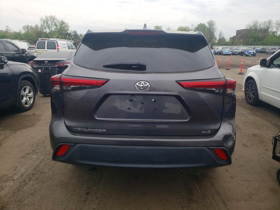 2022 Toyota Highlander VIN 5TDGZRAH1NS550678 COPART salvage auction — FRONT END, Nj - Certificate Of Title (P), sold $17,600 on 2026-07-14 (photo 6)