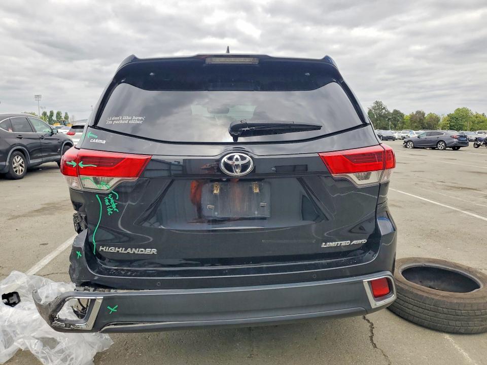 2017 Toyota VIN 5TDDZRFH0HS369880 COPART salvage auction — REAR END, Ca - Salvage Certificate, sold $6,600 on 2026-07-06 (photo 6)