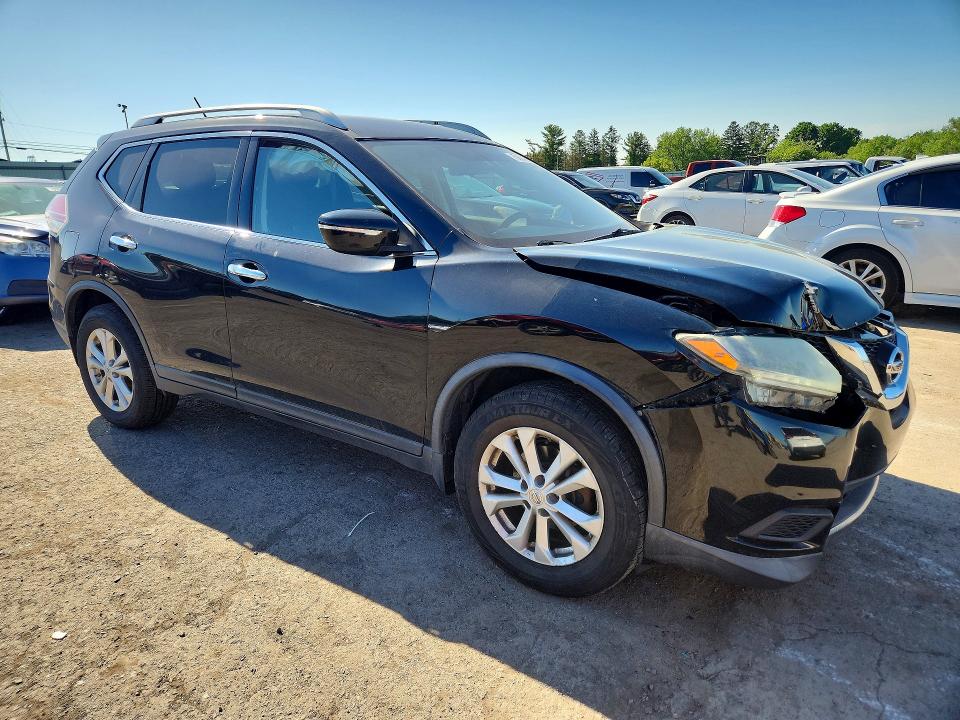 2015 Nissan Rogue VIN KNMAT2MV9FP524762 COPART salvage auction — FRONT END, Pa - Certificate Of Salvage, sold $1,350 on 2026-07-10 (photo 4)