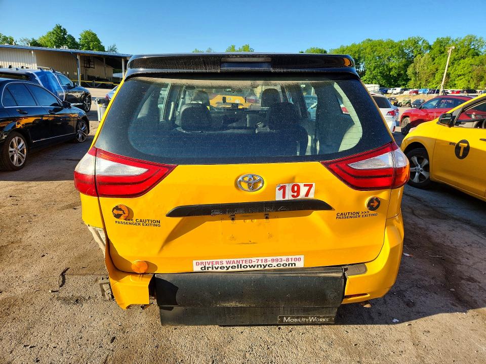 2016 Toyota Sienna VIN 5TDZK3DC9GS756019 COPART salvage auction — FRONT END, Ny - Certificate Of Title, sold $1,300 on 2026-07-28 (photo 6)