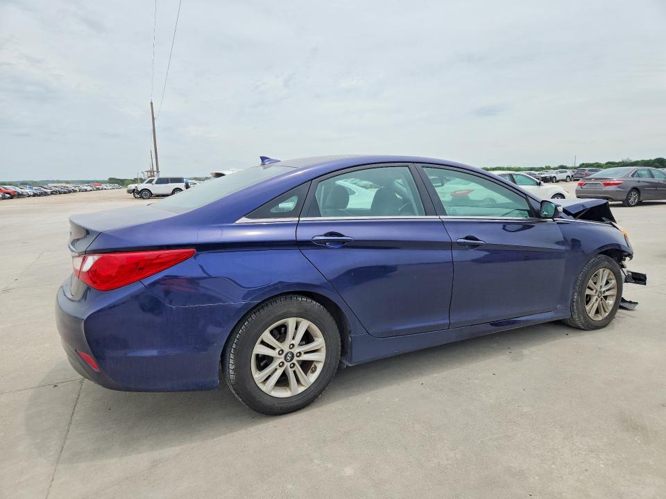 2014 Hyundai Sonata VIN 5NPEB4AC9EH941490 COPART salvage auction — FRONT END, Tx - Salvage Vehicle Title, sold $825 on 2026-07-09 (photo 3)