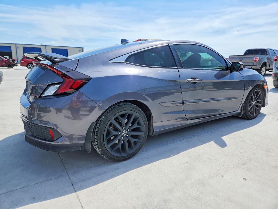 2020 Honda Civic VIN 2HGFC3A5XLH754182 COPART salvage auction — HAIL, Tx - Certificate Of Title, sold $9,700 on 2026-08-25 (photo 3)