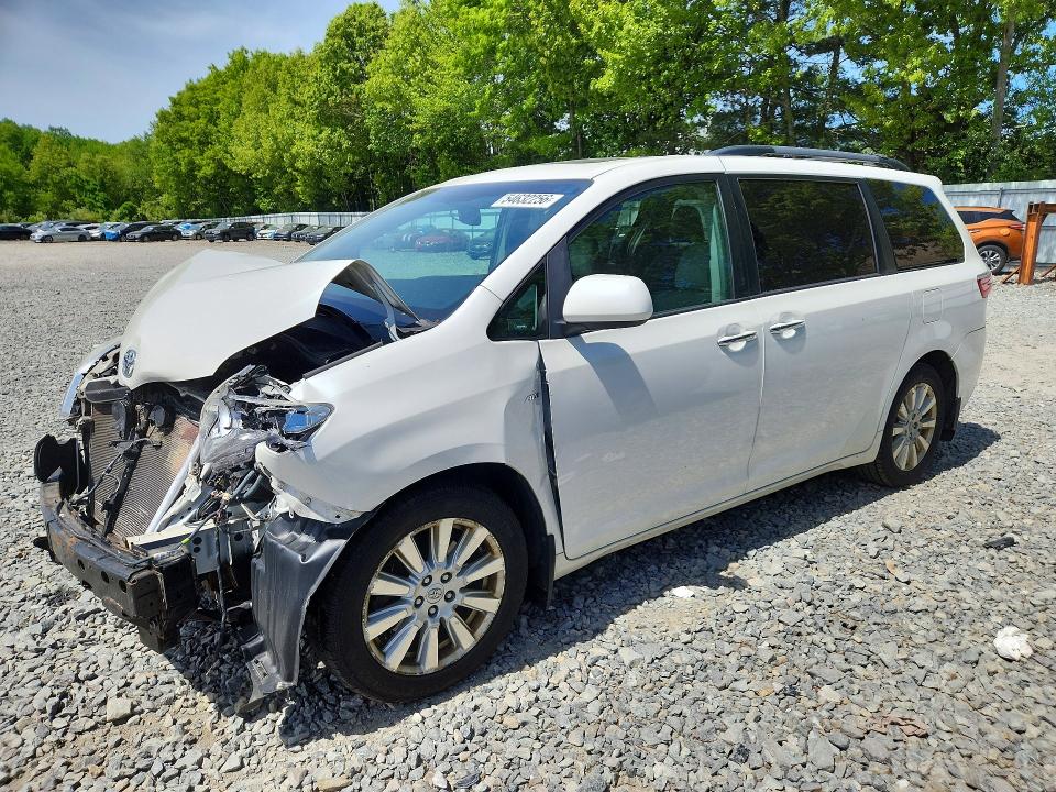 2017 Toyota Sienna VIN 5TDDZ3DC2HS150827 COPART salvage auction — FRONT END, Ma - Cert Of Title-Salvage, sold $2,350 on 2026-07-16 (photo 1)