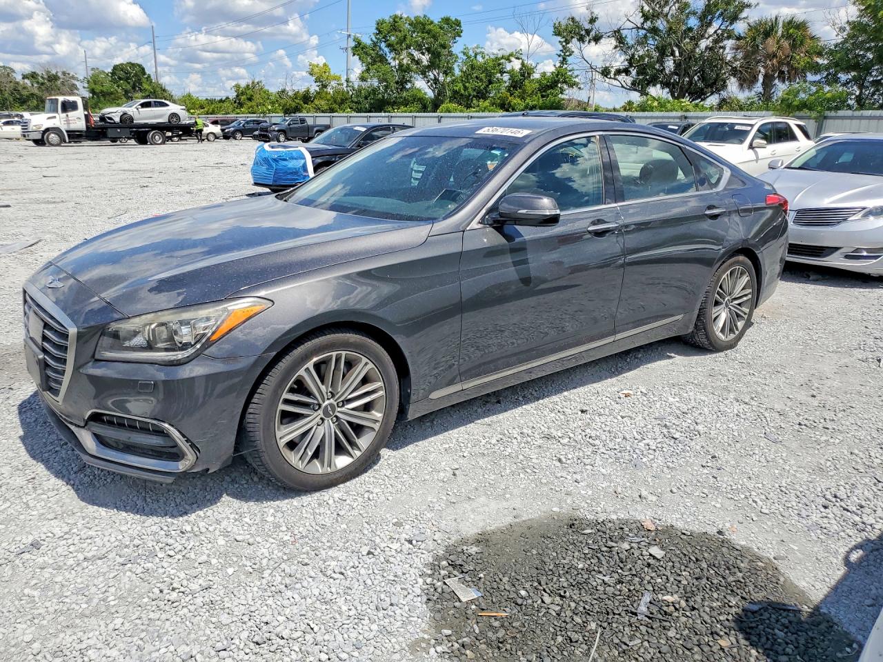 2018 Genesis G80 VIN KMHGN4JE0JU235442 COPART salvage auction — Minor Dent/Scratches, FL - CERTIFICATE OF TITLE (P), sold $3,800 on 2026-09-15 (photo 1)