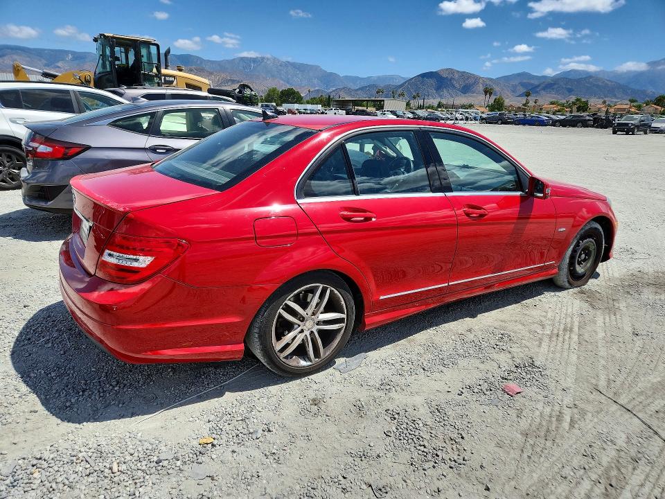 2012 Mercedes-benz C-klasse VIN WDDGF4HB5CR236174 COPART salvage auction — SIDE, Ca - Dis/Dlr/Exp Only Clean Title, sold $1,550 on 2026-07-08 (photo 3)