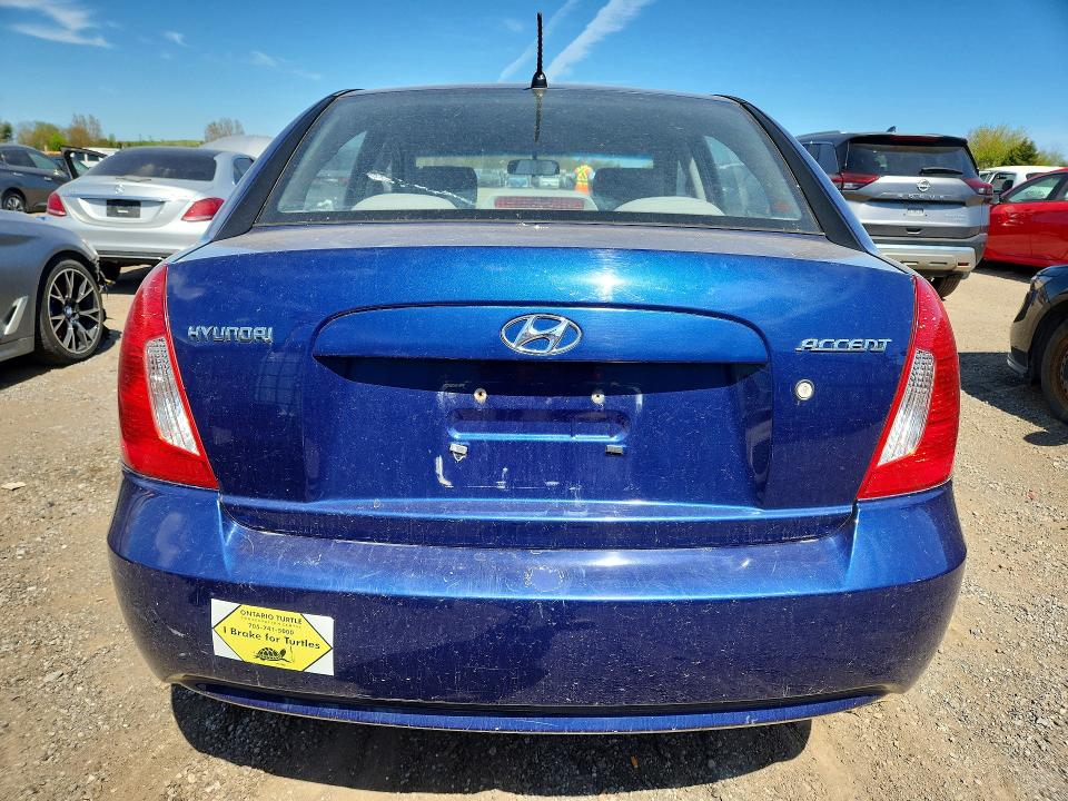 2008 Hyundai Accent VIN KMHCN45C38U261955 COPART salvage auction — FRONT END, ON - PERMIT NO BRAND - UNFIT, sold $200 on 2026-07-28 (photo 6)