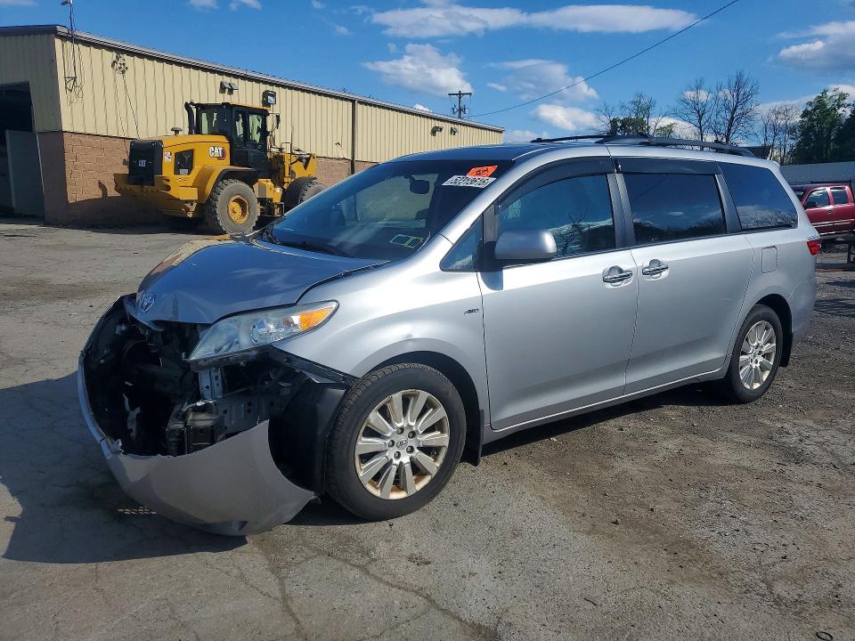 2016 Toyota Sienna VIN 5TDDK3DC1GS131253 COPART salvage auction — FRONT END, NY - MV-907A SALVAGE CERTIFICATE, sold $3,050 on 2026-07-02 (photo 1)